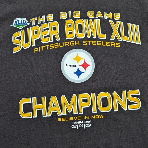 Pittsburgh Steelers 2009 Super Bowl Tee (L) - Picture 3 of 7